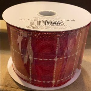 Darice New Christmas Wired Ribbon- Checkered